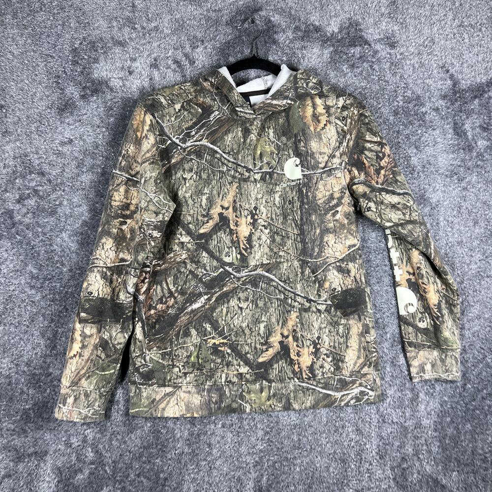 Carhartt Hoodie Boys 15-16 Multicolor Camouflage Hooded Fleece Pullover Hunting